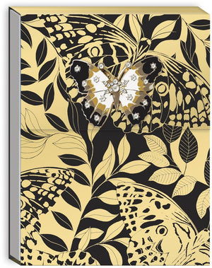 Punch Studio - Black Butterflies - Brooch Notepad