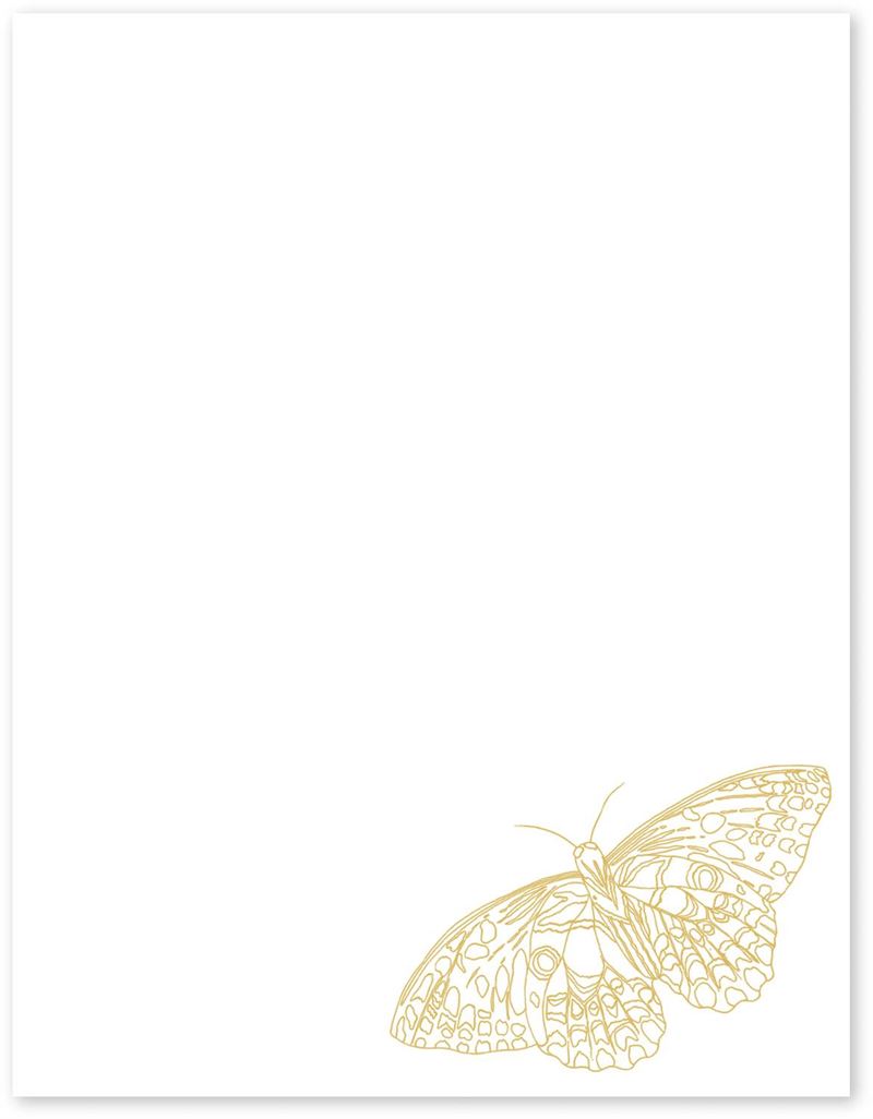 Punch Studio - Black Butterflies - Brooch Notepad