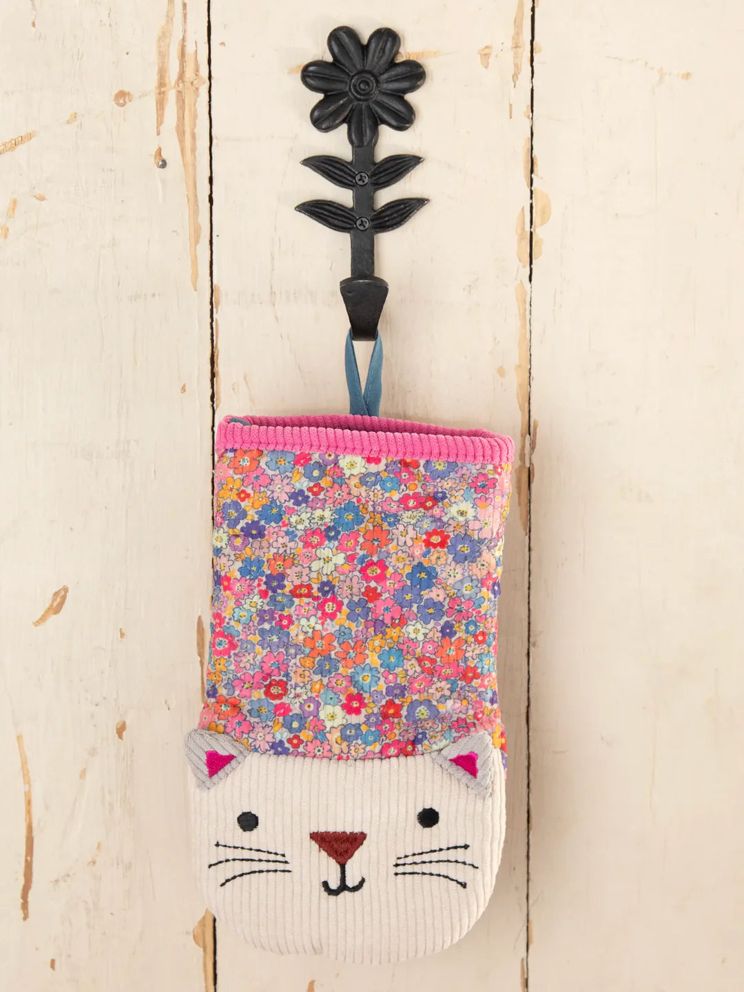 Natural Life Quilted Midi Oven Mitt - Cat