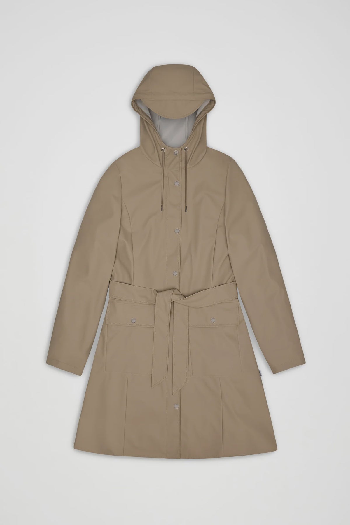RAINS Curve Long Jacket W3 - Beige