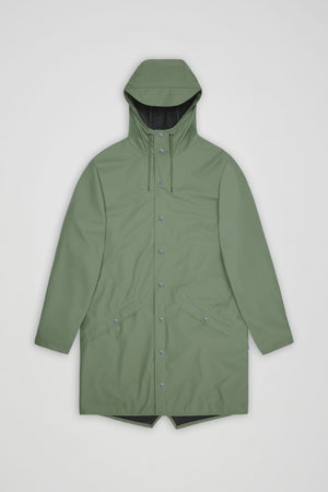 RAINS Long Jacket W3 - Well Green raincoat