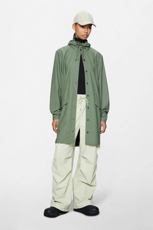 RAINS Long Jacket W3 - Well Green raincoat