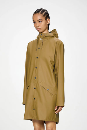 RAINS Long Jacket W3 - Dawn Brown raincoat