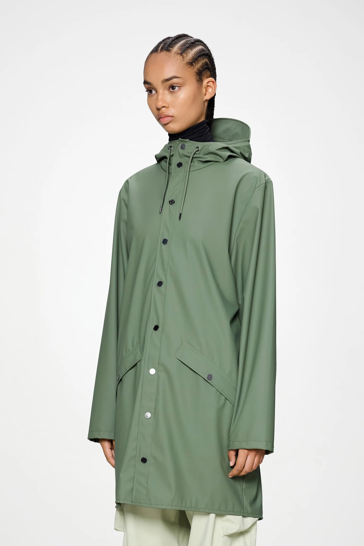 RAINS Long Jacket W3 - Well Green raincoat