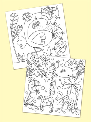 Rachel Ellen - Tropical Adventure - Colouring Book