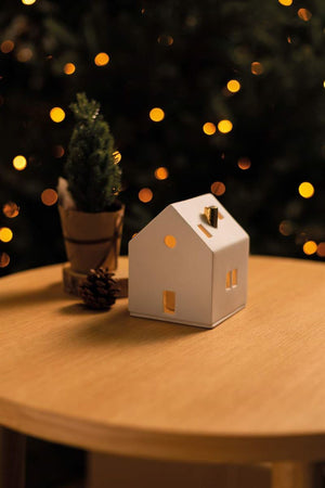 Räder - Gold Chimney - Christmas Porcelain Tealight House