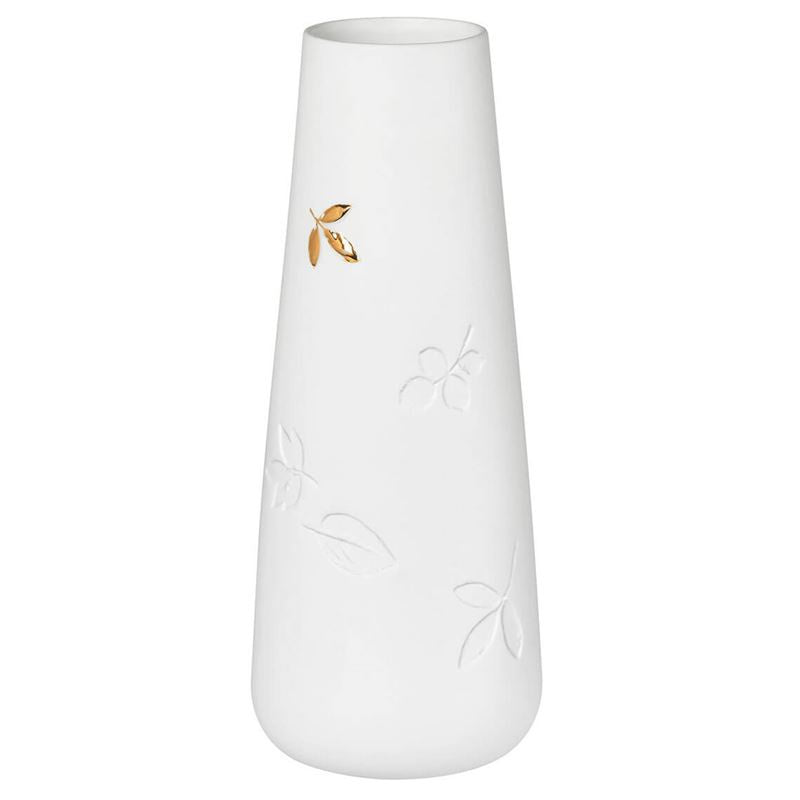 Golden Leaf - Medium Porcelain Vase