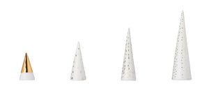 Räder - Little Gold Winter Forest Set of 4 - Christmas Porcelain Decorations