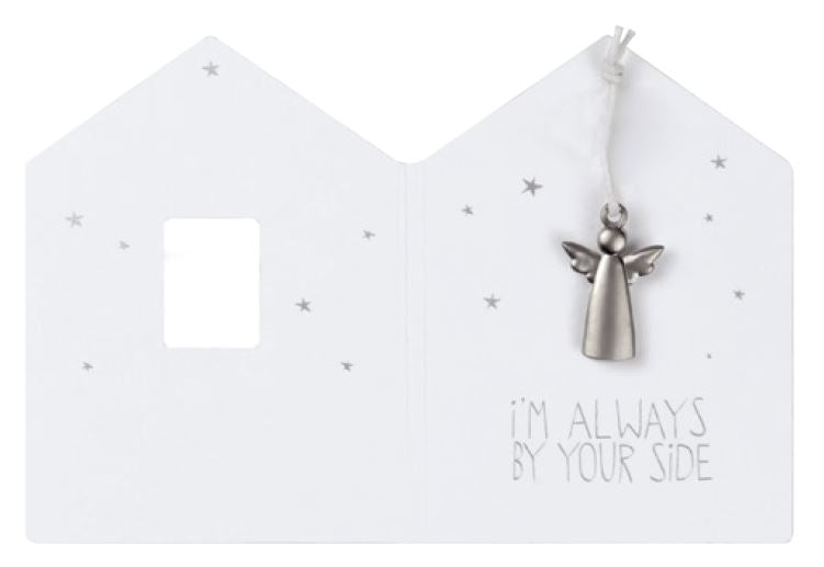 Räder - Silver Angel in A Card - Christmas Guardian Decoration