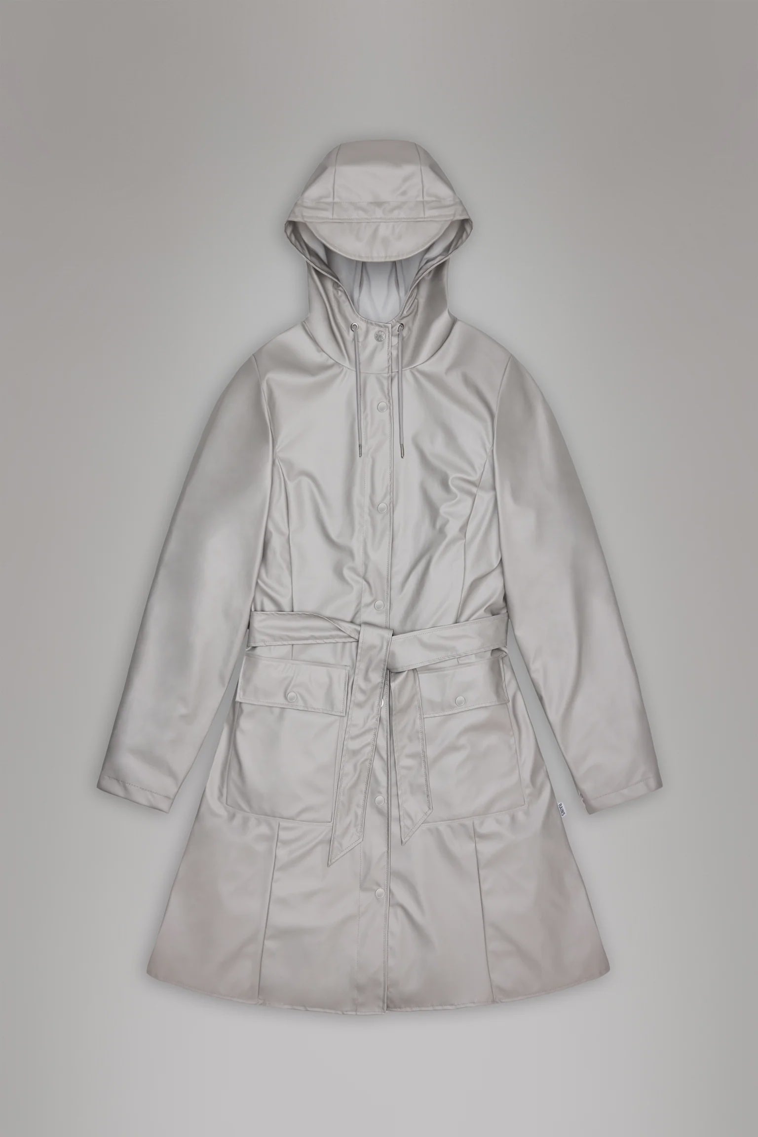 Rains Waterproof Coat Curve Long Jacket W3 - Nimbus