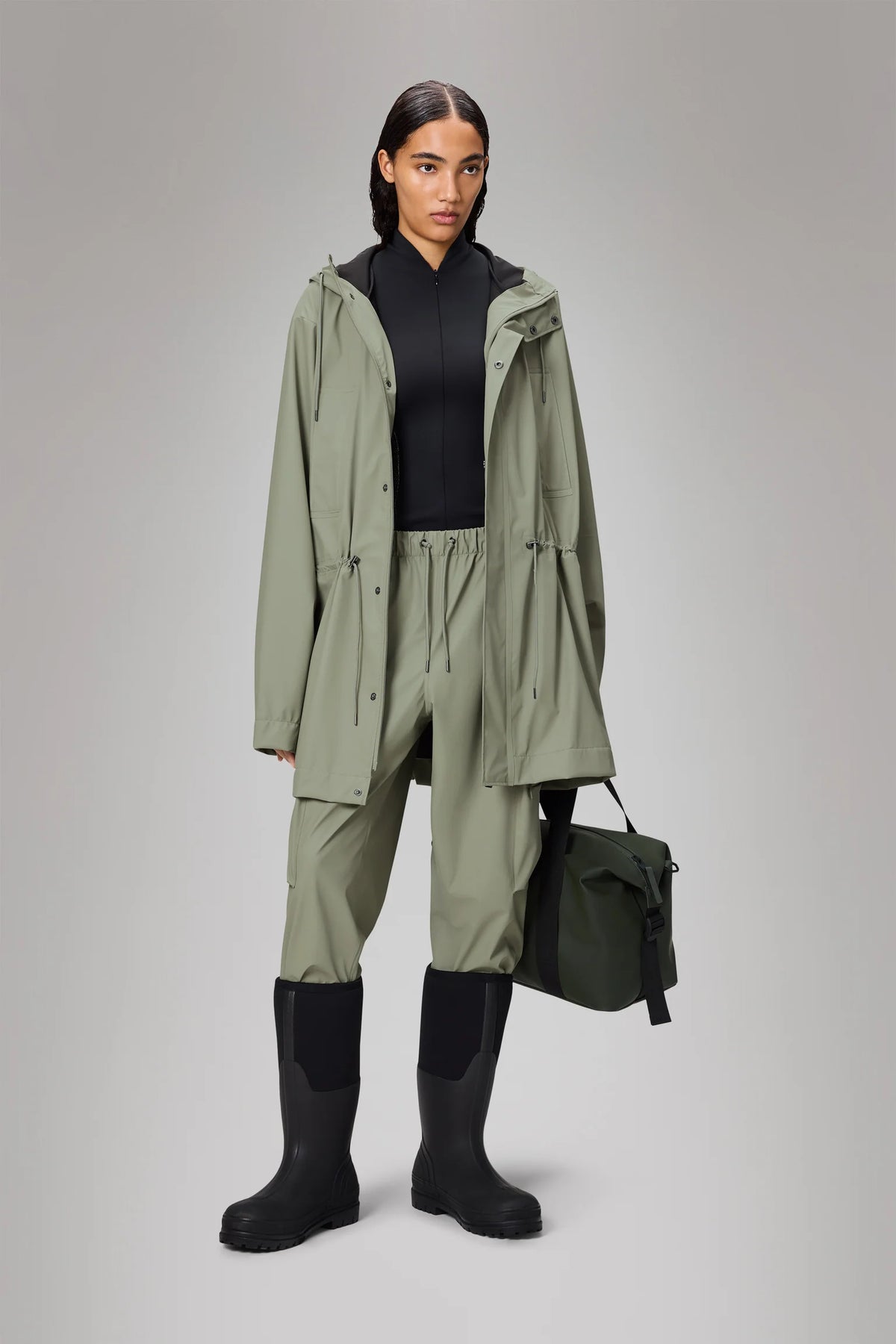 Rains Bold Long Jacket Waterproof W3 - Drift