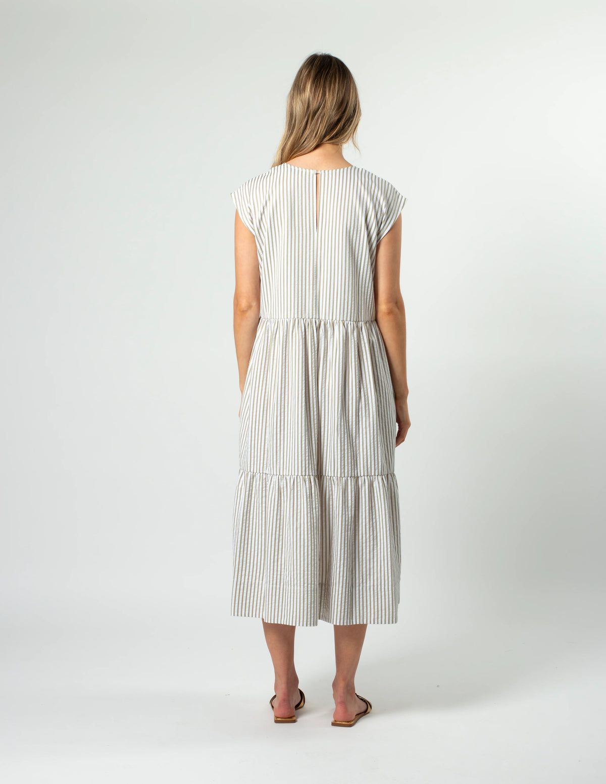 Stella and Gemma Rania Dress - Mushroom Stripe