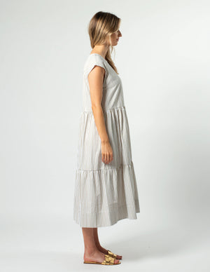 Stella and Gemma Rania Dress - Mushroom Stripe