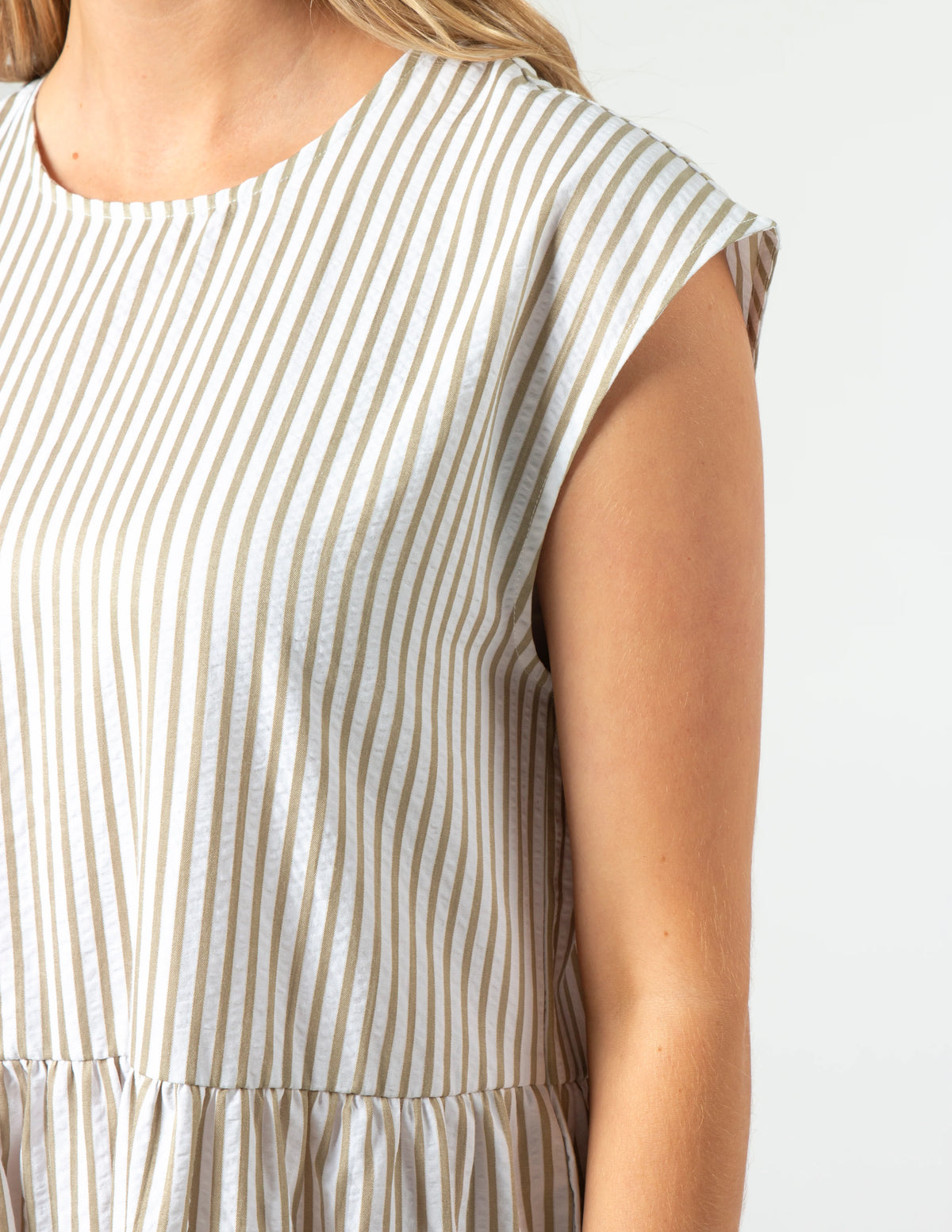 Stella and Gemma Rania Dress - Mushroom Stripe