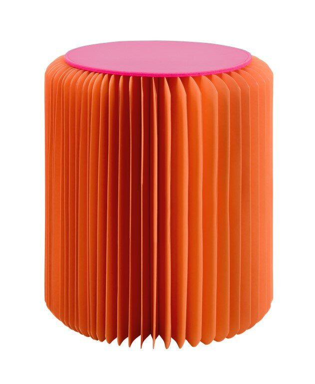 Library Stool Orange Paper Stool Papillon - Orange - cravehome