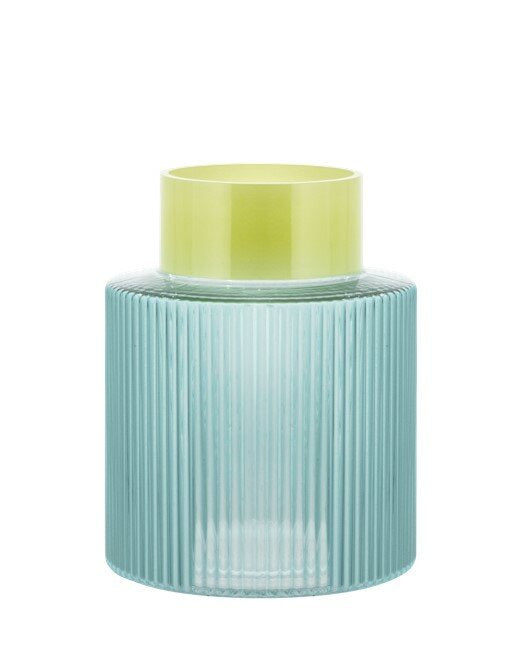Remember - Homeware Glass Vase Groove - Blue