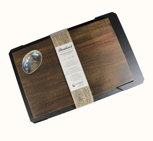 Ocean Shell Studio Rimu Cheese Board - Small Paua Shell