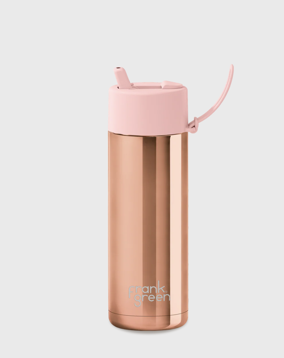 Rose Gold Chrome Ceramic Reusable Bottle 20oz