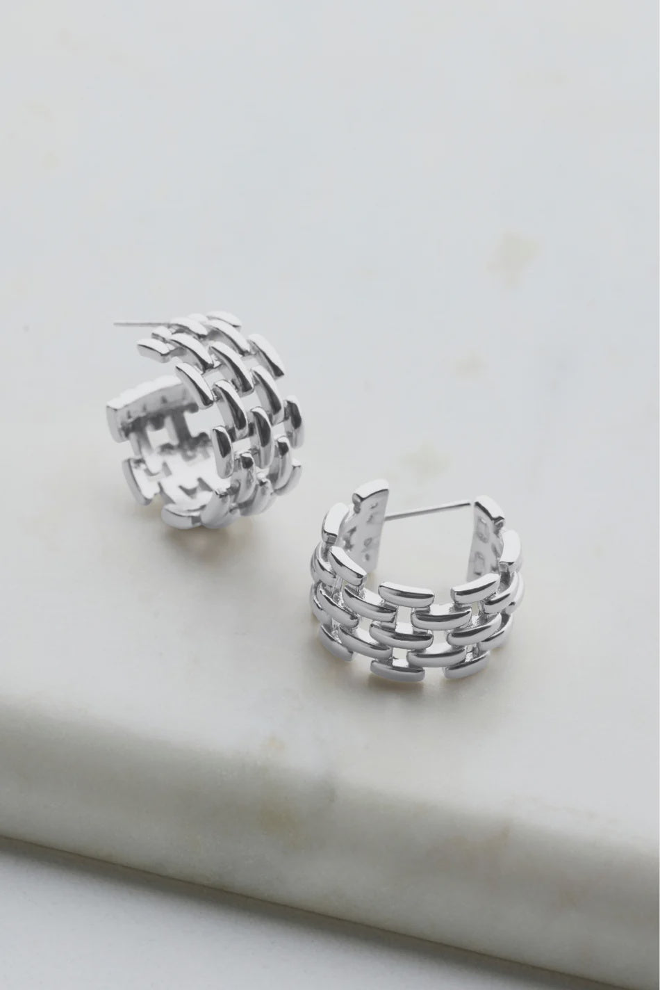 Zafino Rosie Hoops Essential Earrings Silver