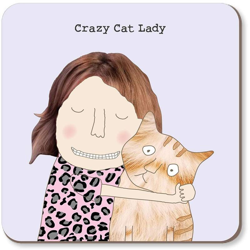 Rosie Made A Thing Crazy Cat Lady Coaster