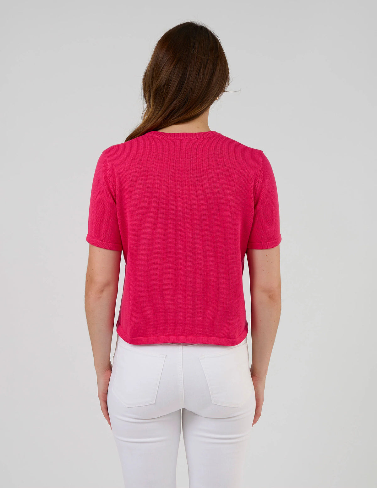 Stella+Gemma Rue Cardi - Barbie pink short-sleeve cardigan