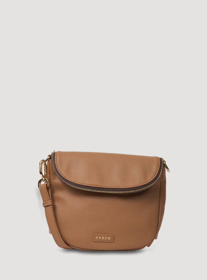 SABEN Fifi Crossbody - Toffee Brown leather handbag