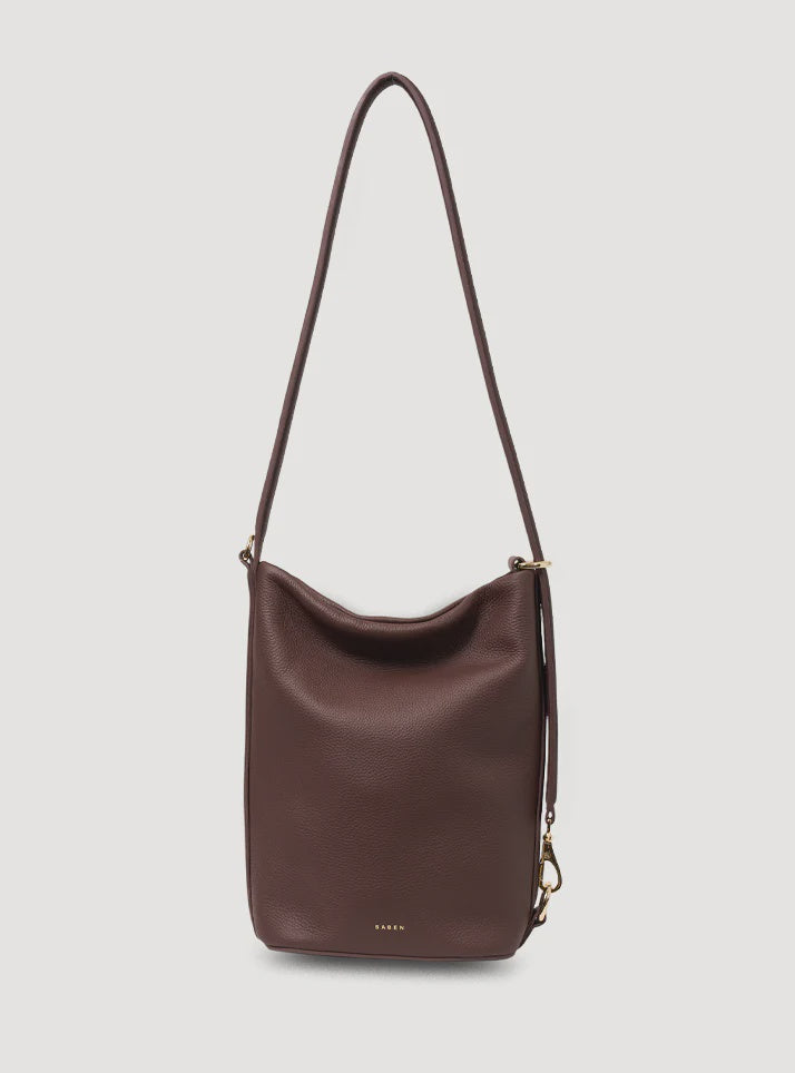 SABEN Jojo Shoulder Bag - Espresso Luxe Brown leather shoulder bag