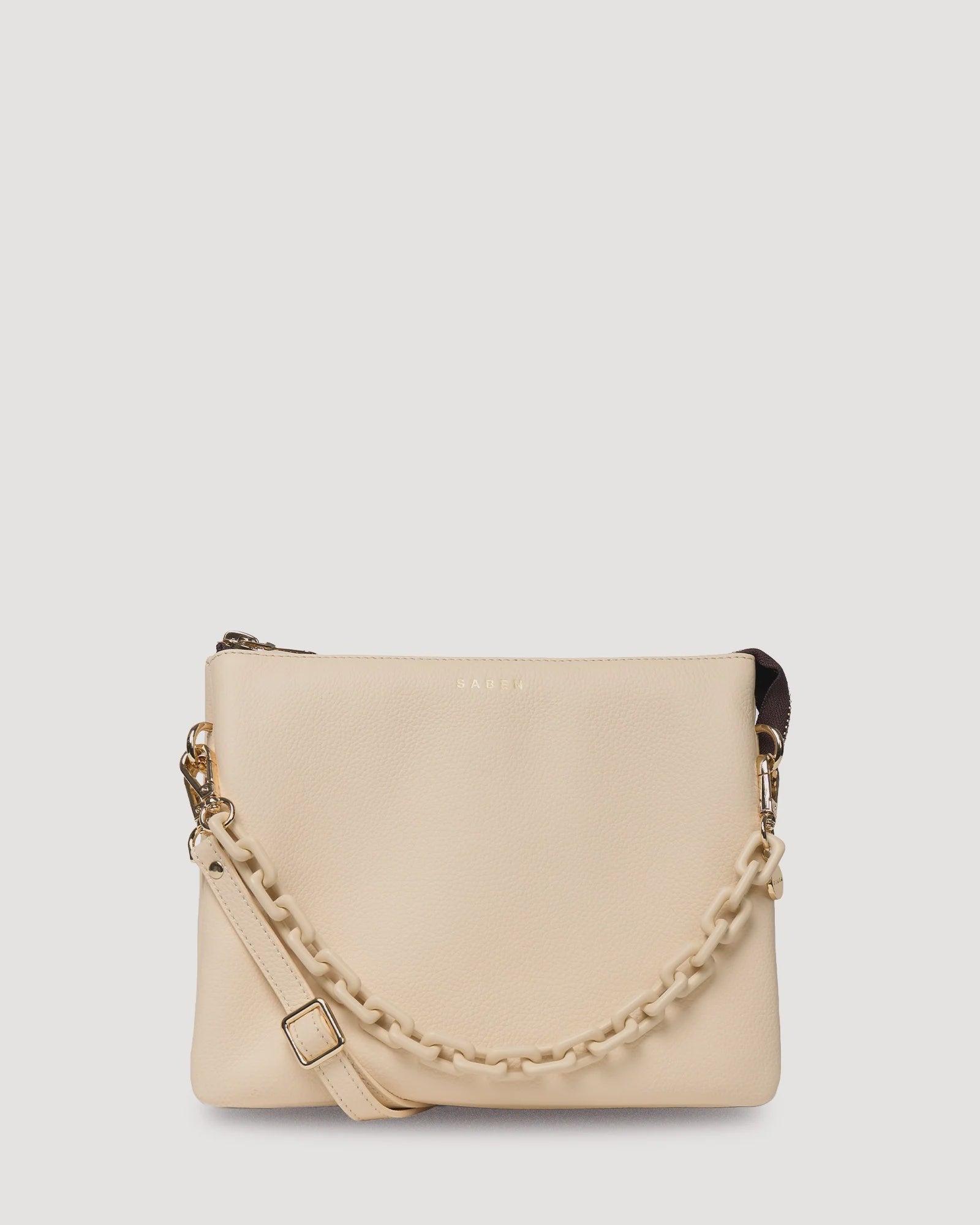 SABEN Matilda Crossbody - Vanilla + Tonal Chain Bag
