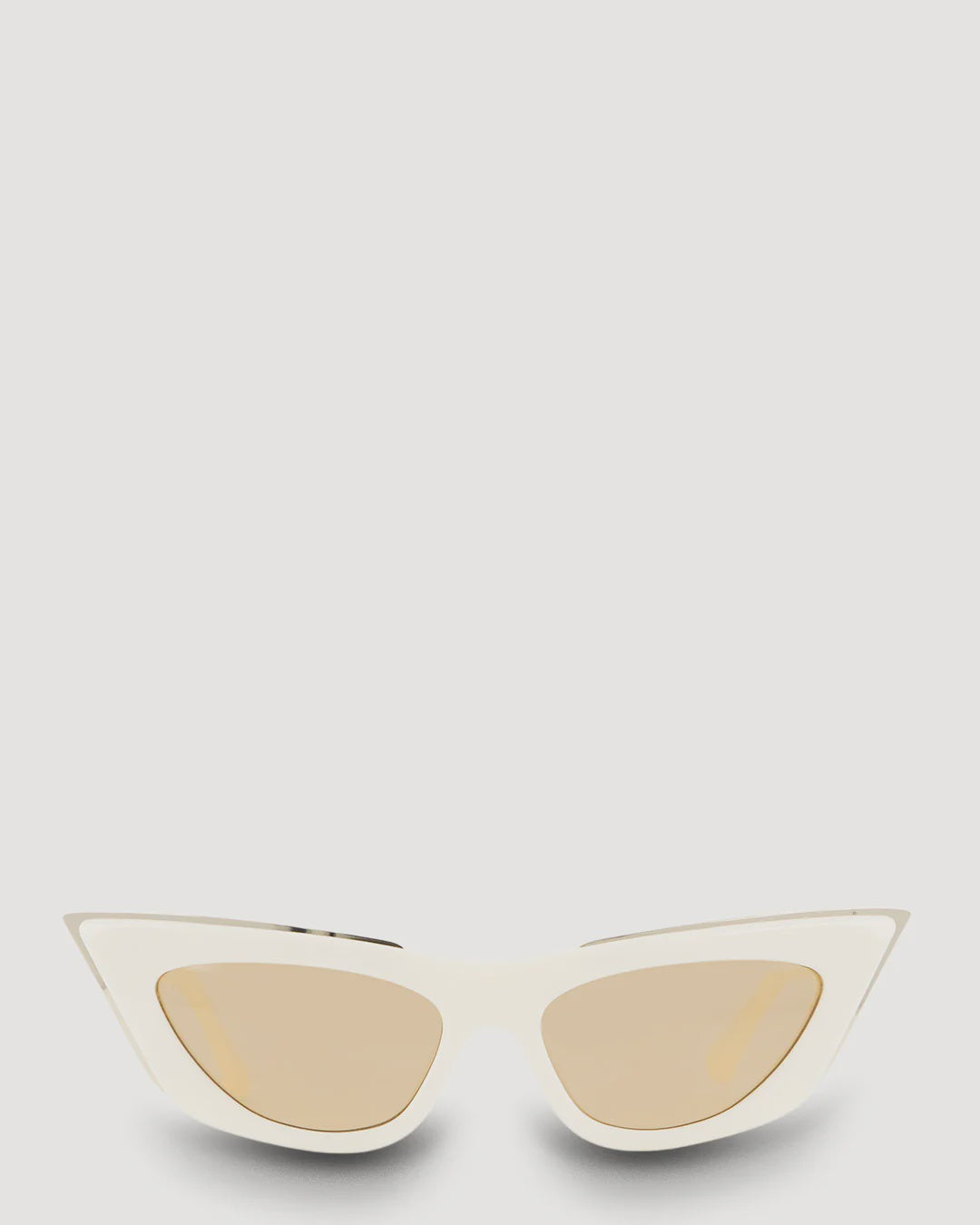 SABEN Peyton Sunglasses - Off-White Cat-eye sunglasses with white frame  