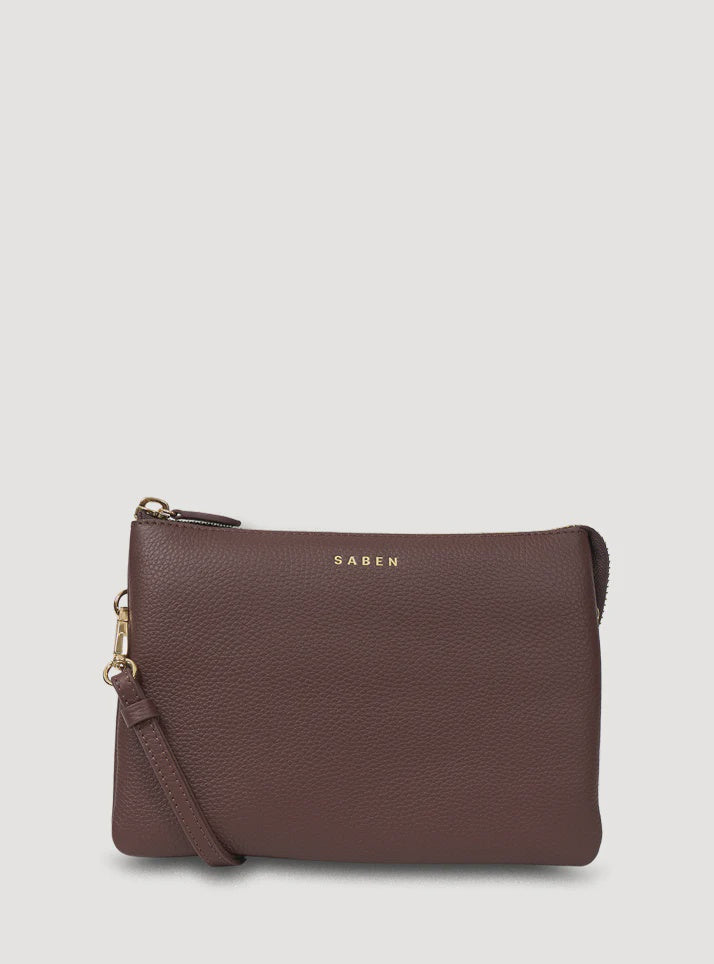 SABEN Tilly's Big Sis Crossbody - Espresso leather bag