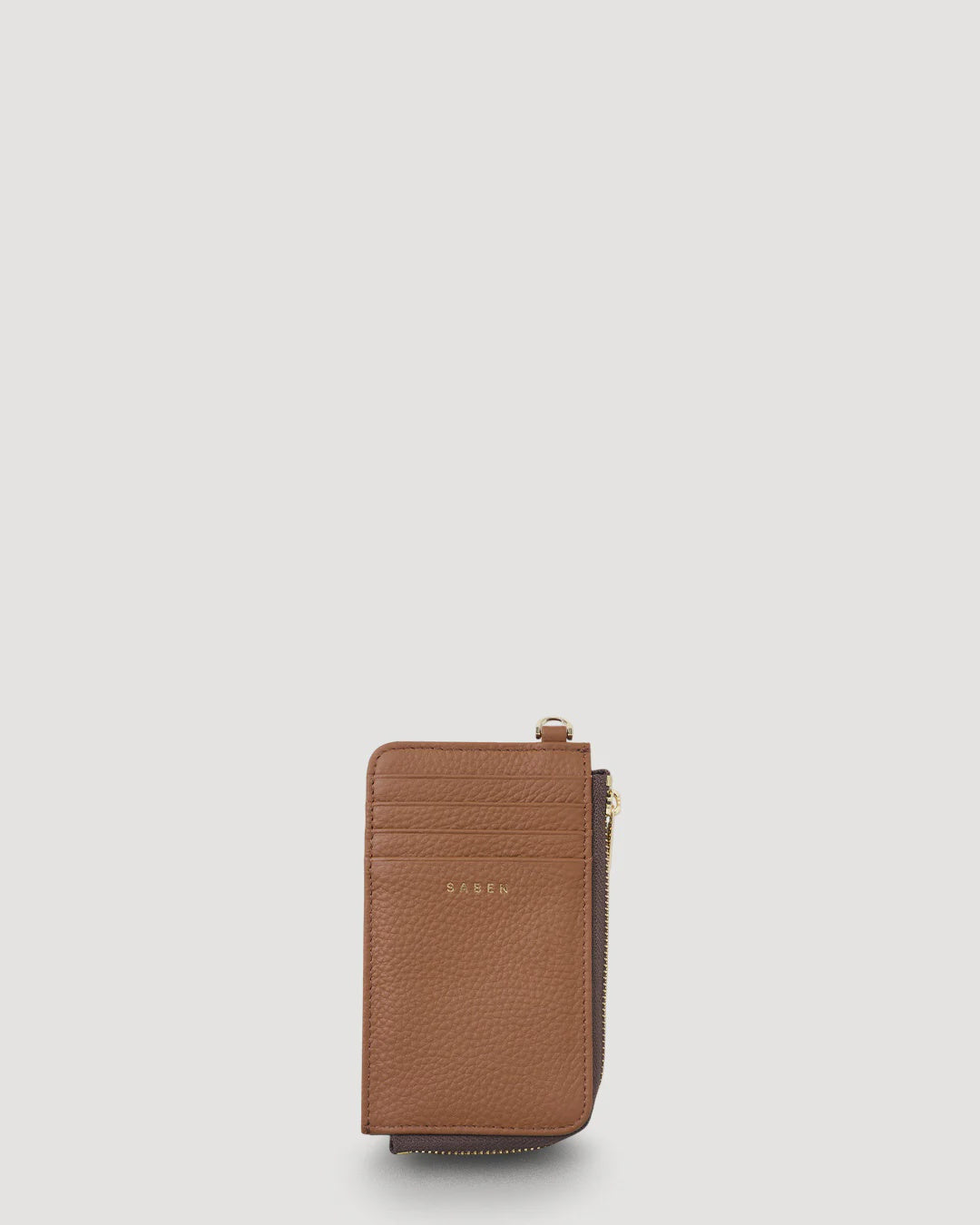 SABEN Winona Card Holder - TAN Brown leather