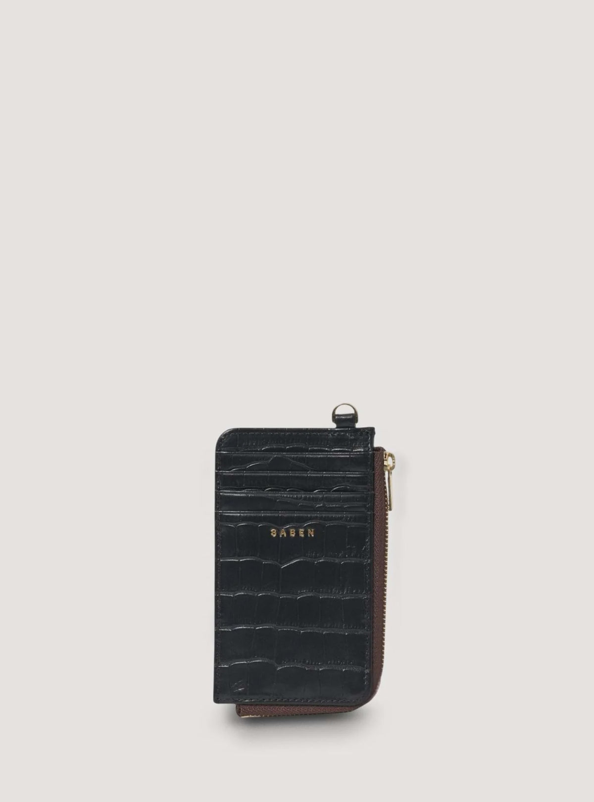 SABEN Winona Card Holder - Black Croc
