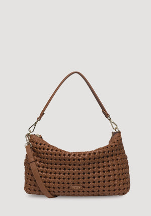 SABEN Claudia Shoulder Bag - Tan Braid leather Bag