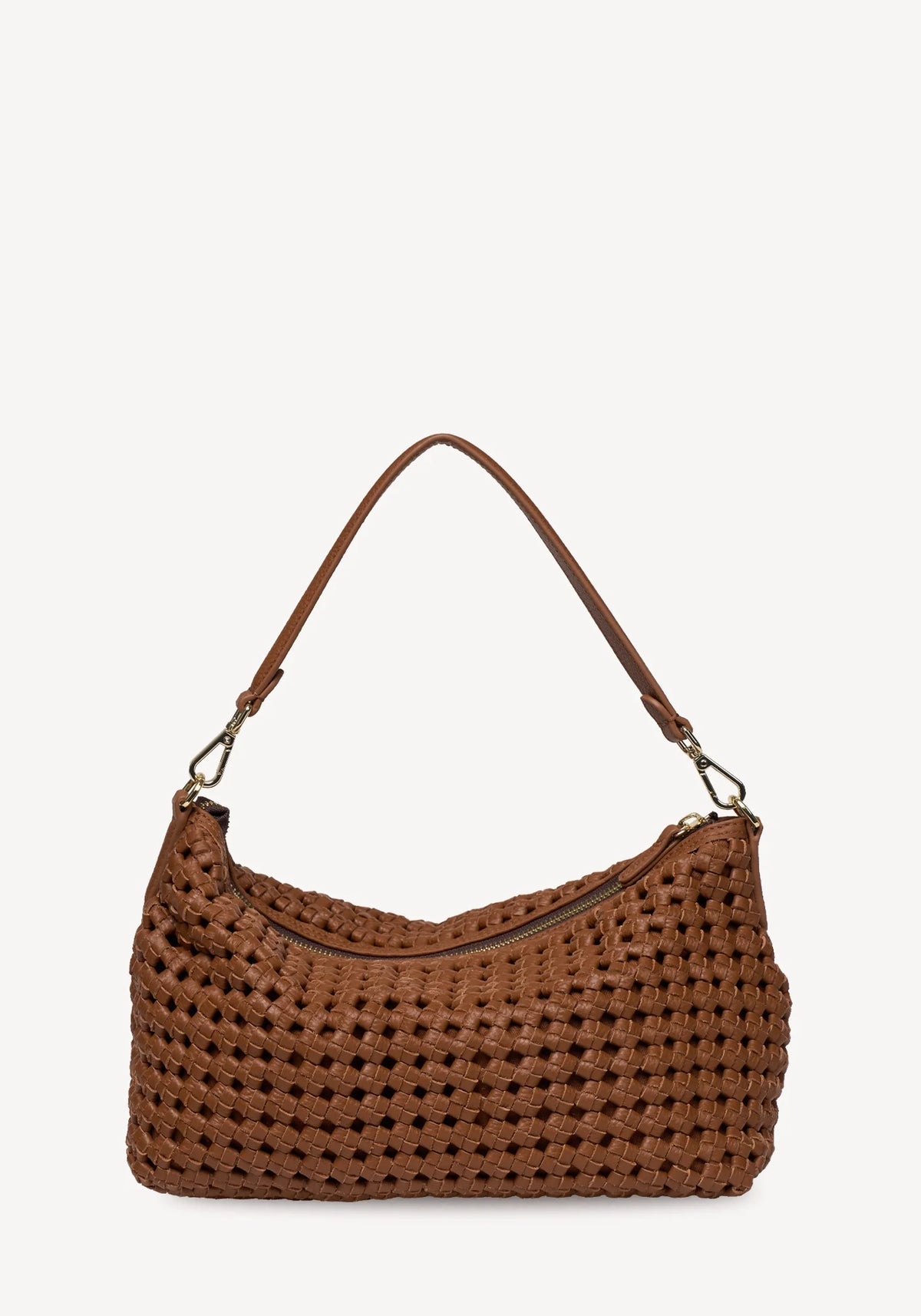 SABEN Claudia Shoulder Bag - Tan Braid leather Bag