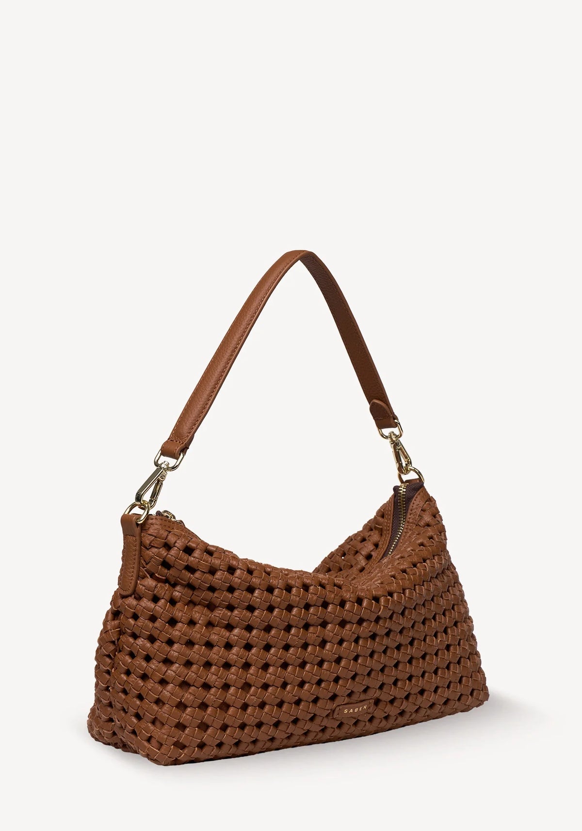 SABEN Claudia Shoulder Bag - Tan Braid leather Bag
