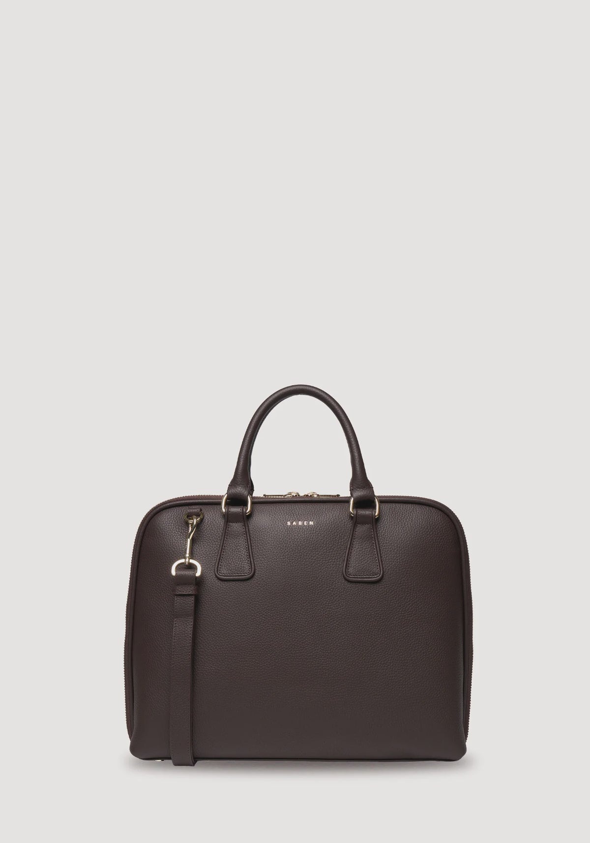 SABEN Parker Briefcase - Cacao Leather Work Bag