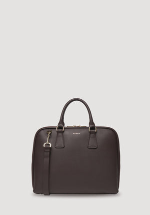 SABEN Parker Briefcase - Cacao Leather Work Bag
