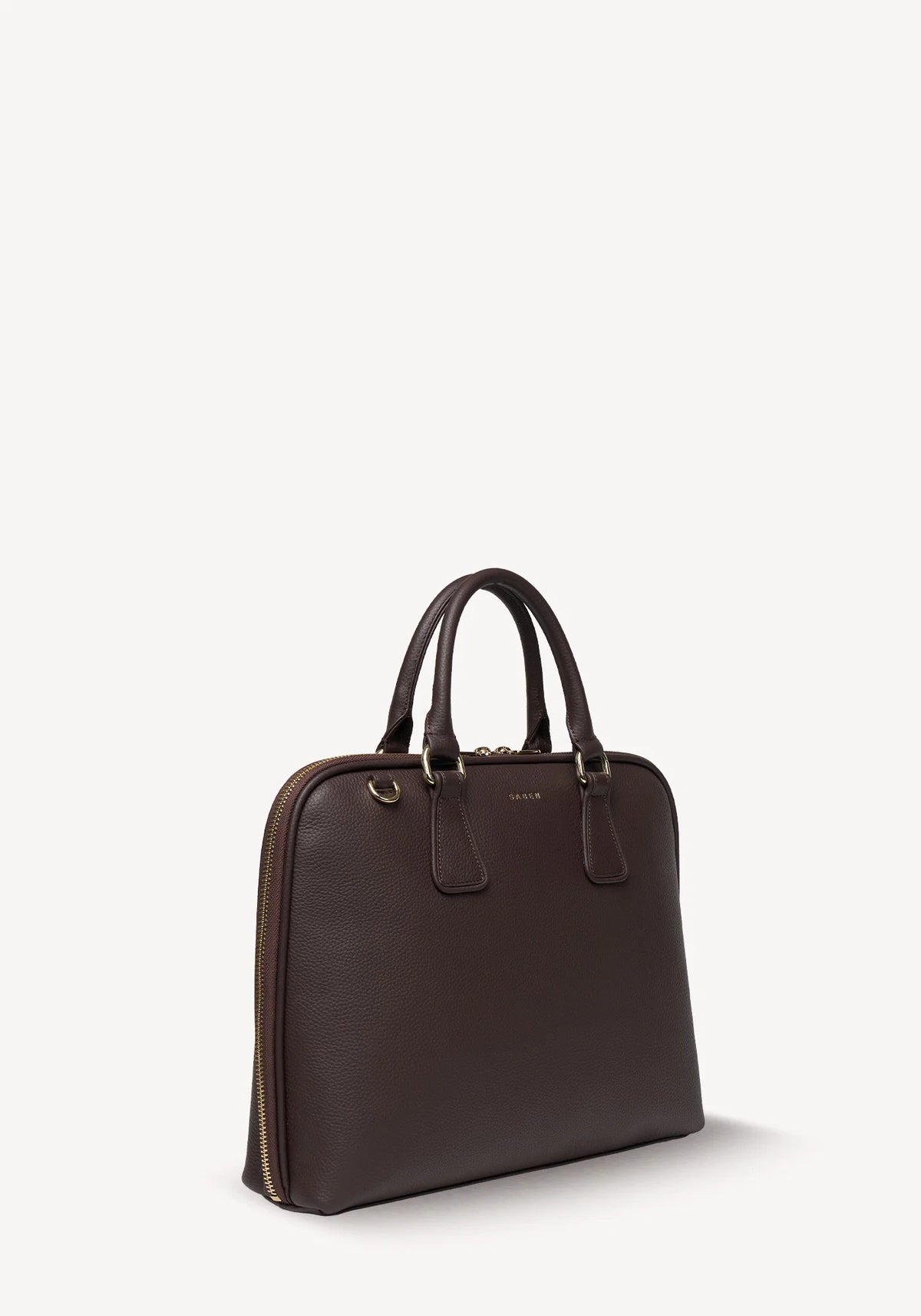 SABEN Parker Briefcase - Cacao Leather Work Bag