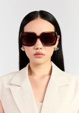 SABEN Remi Sunglasses - Sheer Brown