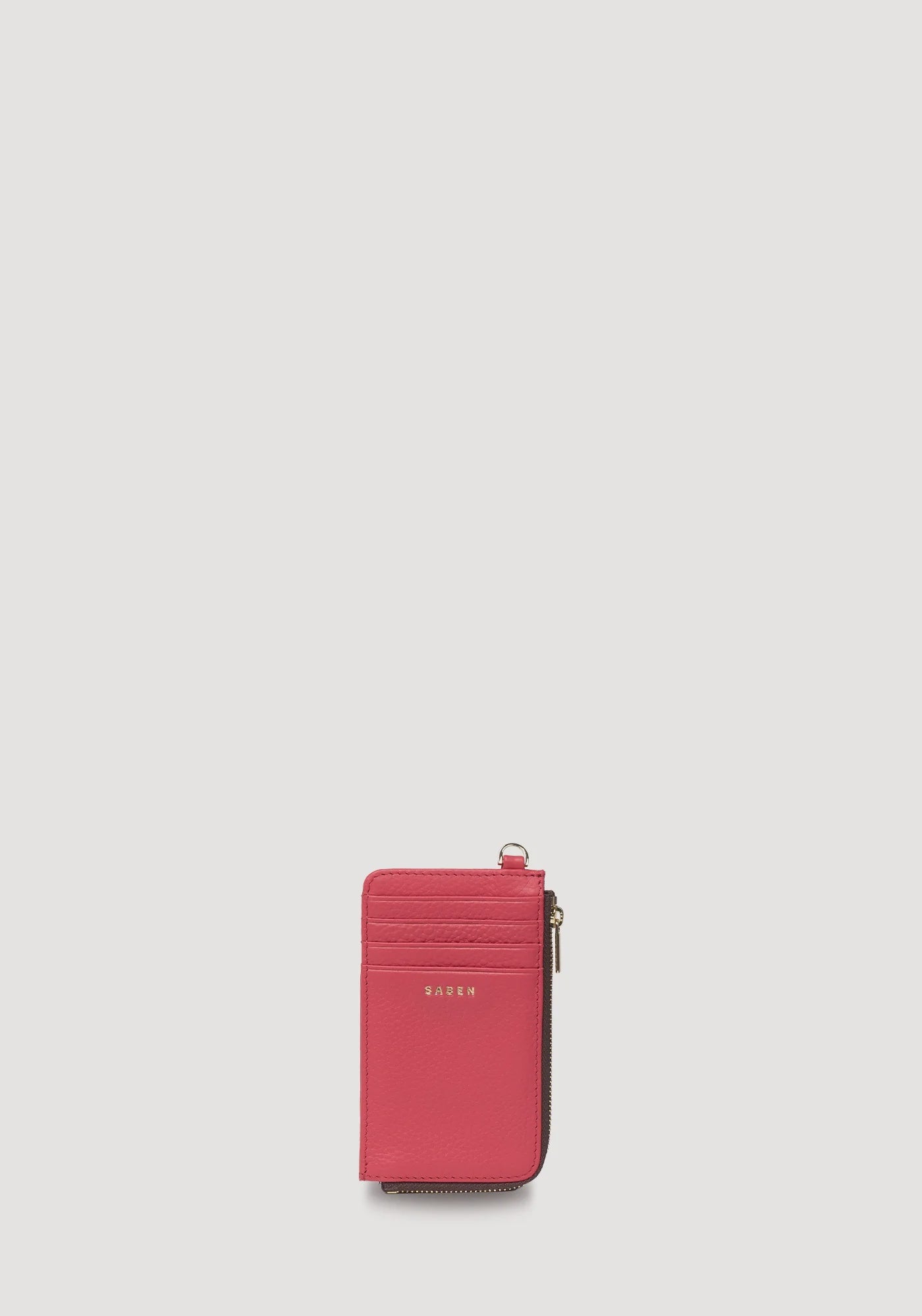 SABEN Winona Card Holder - Azalea pink leather wallet