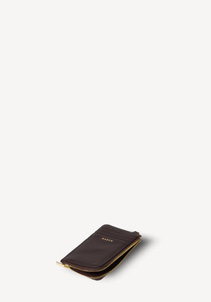 SABEN SS26 Winona Card Holder Cacao dark brown leather wallet
