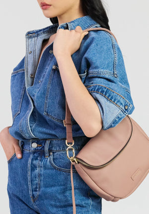 SABEN SS26 Fifi Crossbody - Rosewater dusty pink leather crossbody bag