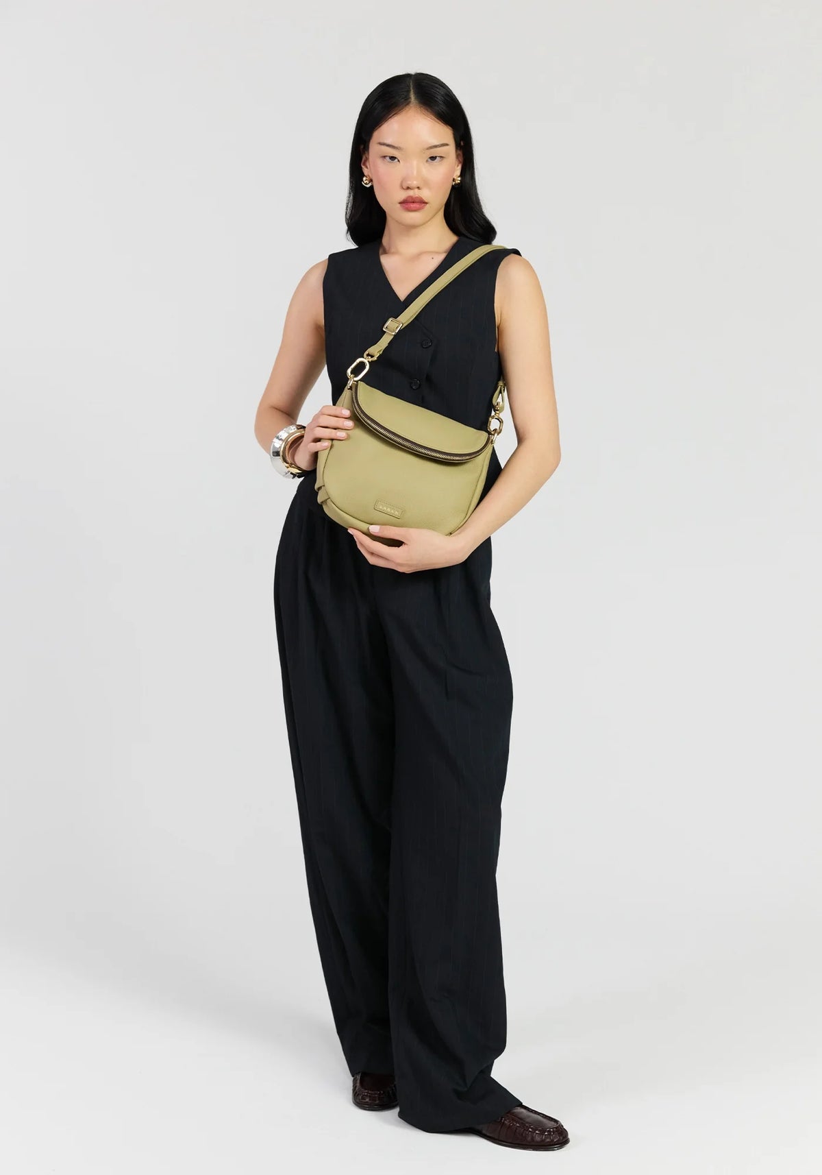SABEN SS26 Fifi Crossbody - Willow light khaki green crossbody bag