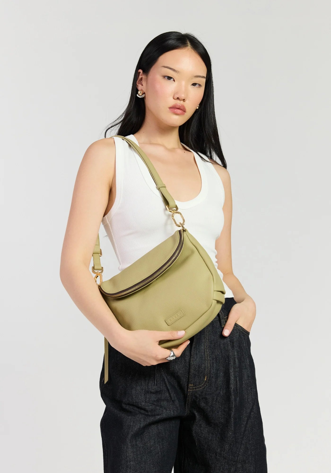 SABEN SS26 Fifi Crossbody - Willow light khaki green crossbody bag