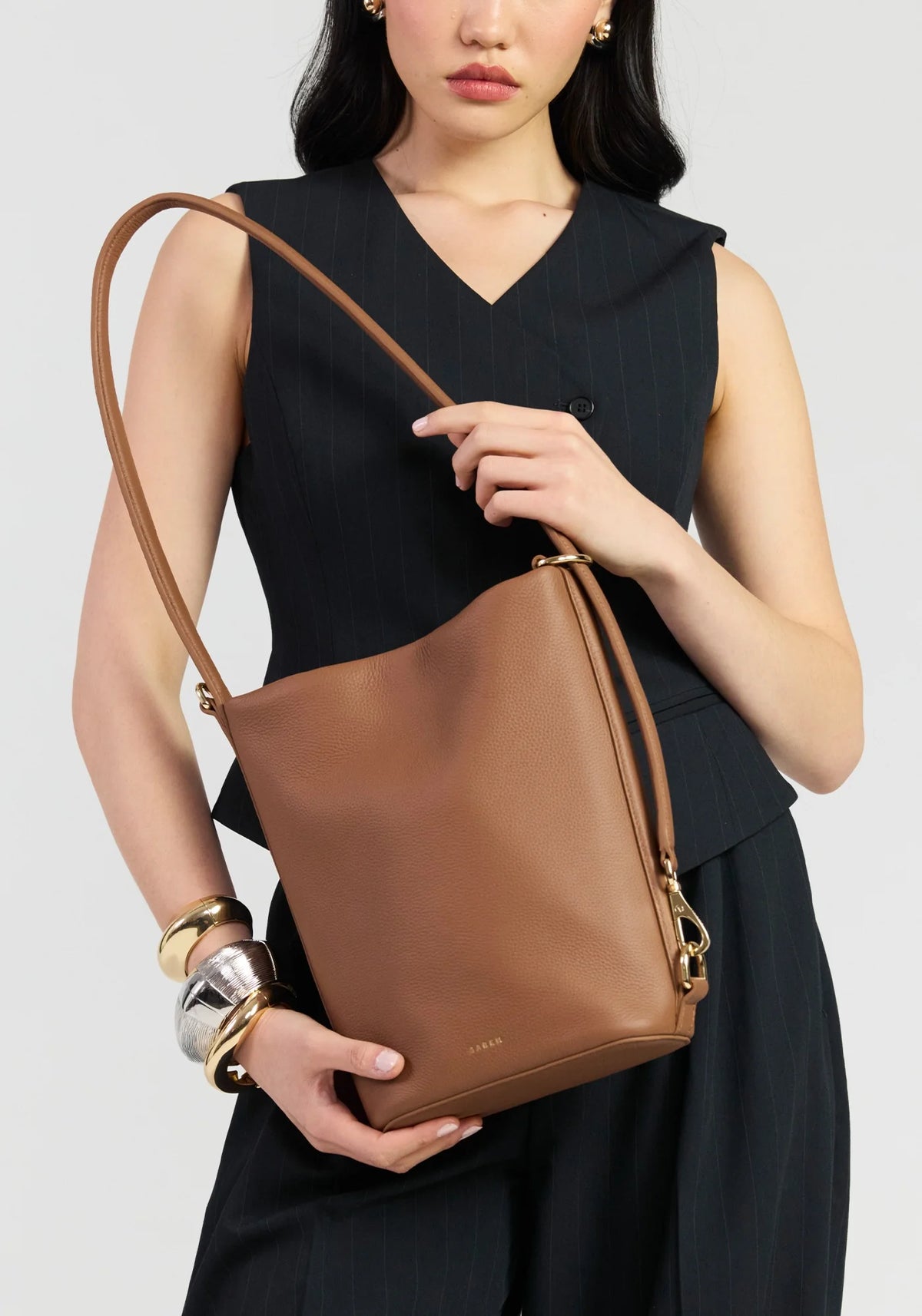 Jojo Shoulder Bag - Tan Luxe
