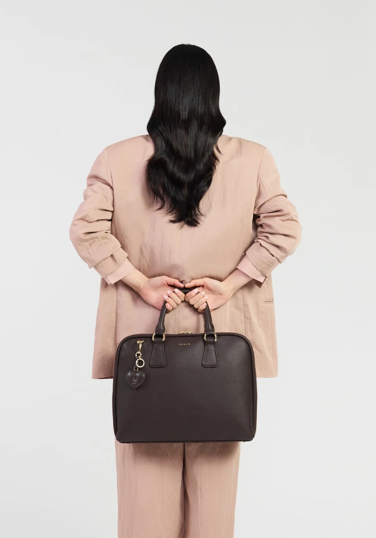 SABEN Parker Briefcase - Cacao Leather Work Bag