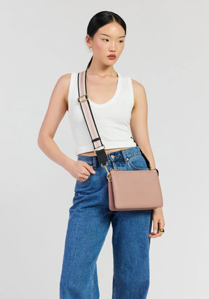 SABEN SS26 Feature Strap Webbing - Black + Rosewater + White