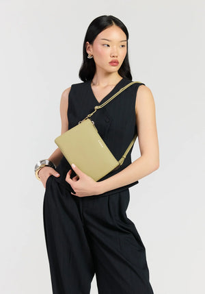 SABEN SS26 Tilly's Big Sis Crossbody - Willow beige leather crossbody pouch Bag