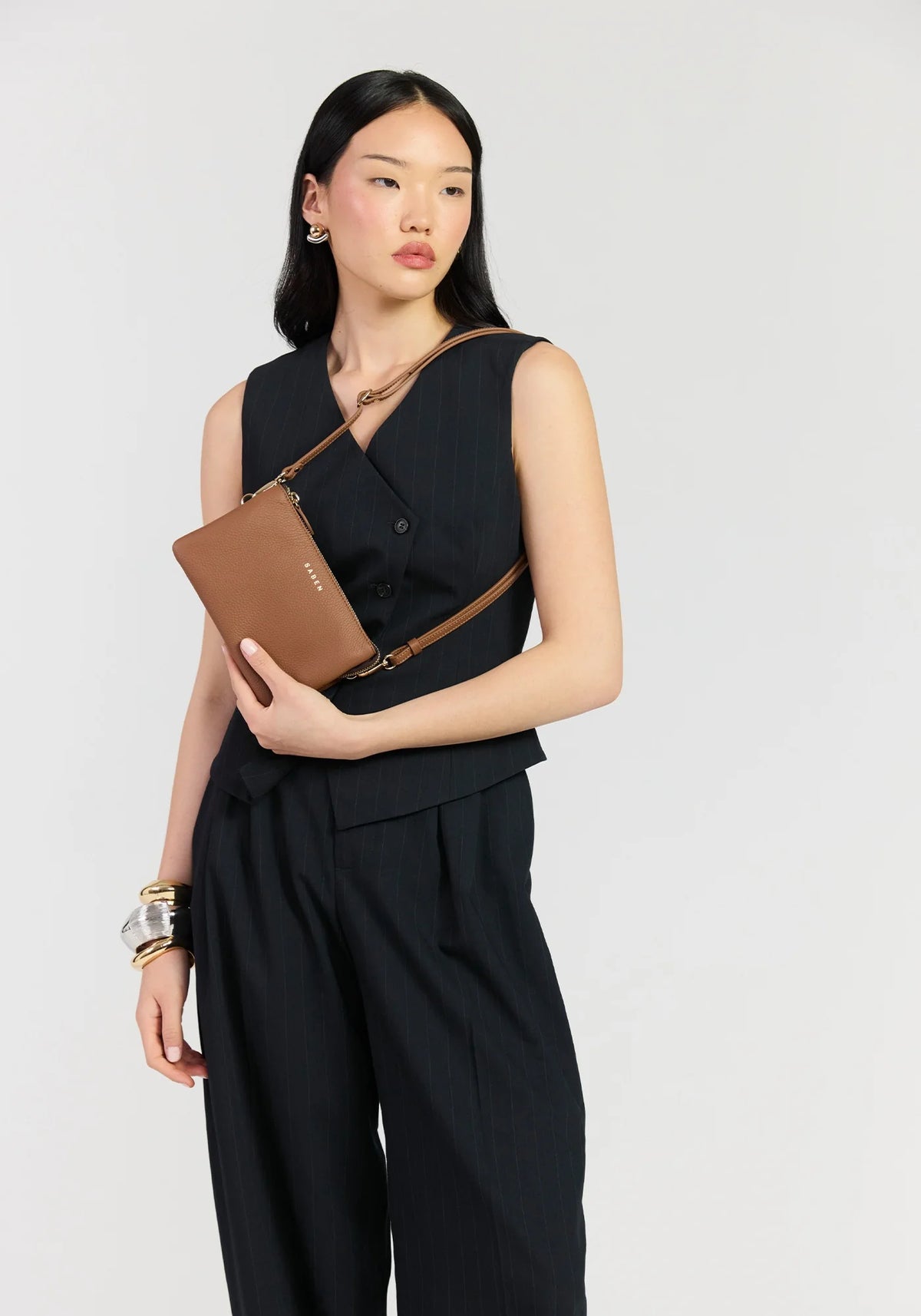 SABEN Tilly Crossbody - Tan leather bag