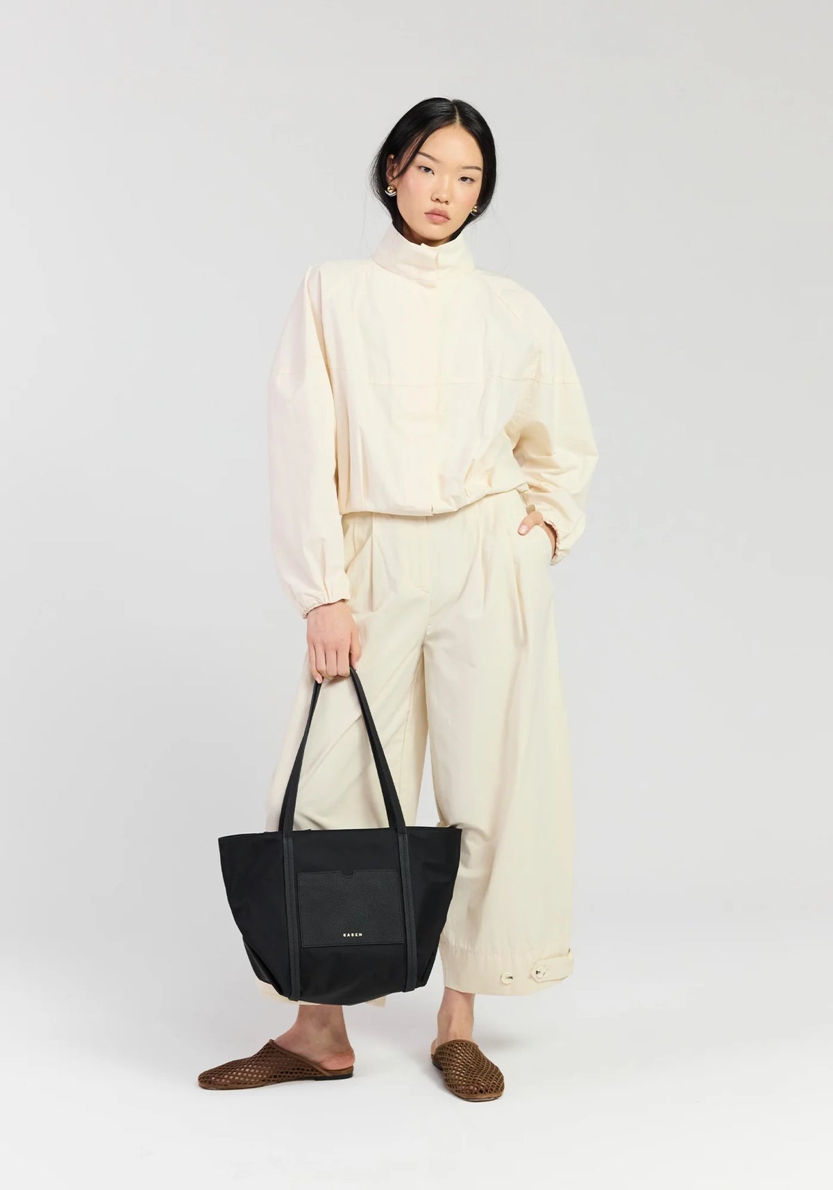 Saben Walker Tote - Black Recycled Nylon Bag
